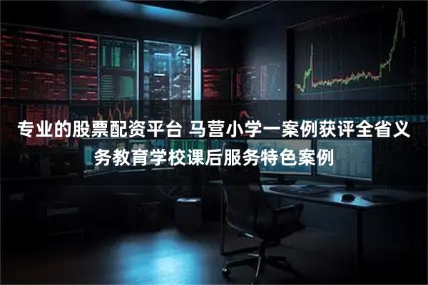 专业的股票配资平台 马营小学一案例获评全省义务教育学校课后服务特色案例